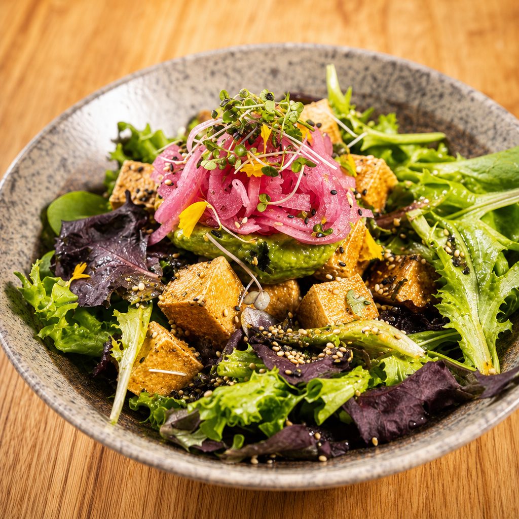 Sesame Crispy Tofu Salad.