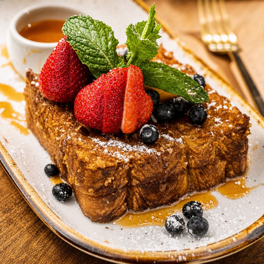 Blueberry Stuffed Crunch French Toast.