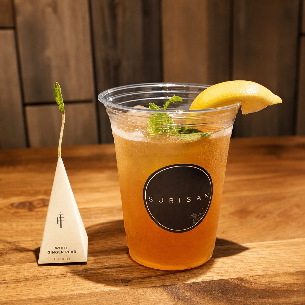 Tea Forte Ginger Pear Iced Tea.